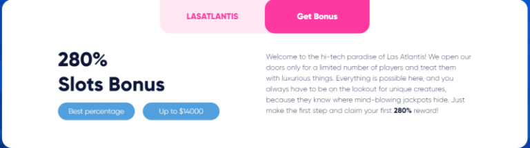 Las Atlantis Bonus, Las Atlantis Casino Review, Las Atlantis $35 No Deposit Bonus, welcome bonus, free spins, no deposit, casino bonus