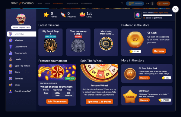 Nine Casino, Nine Casino Review, Nine Casino Review, Nine-Casino-logo, CA $675 + 250 Free Spins